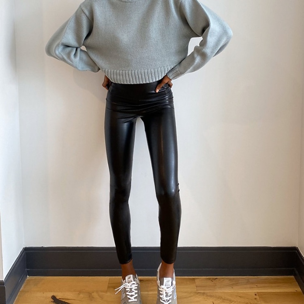 Aritzia Daria ankle leather leggings